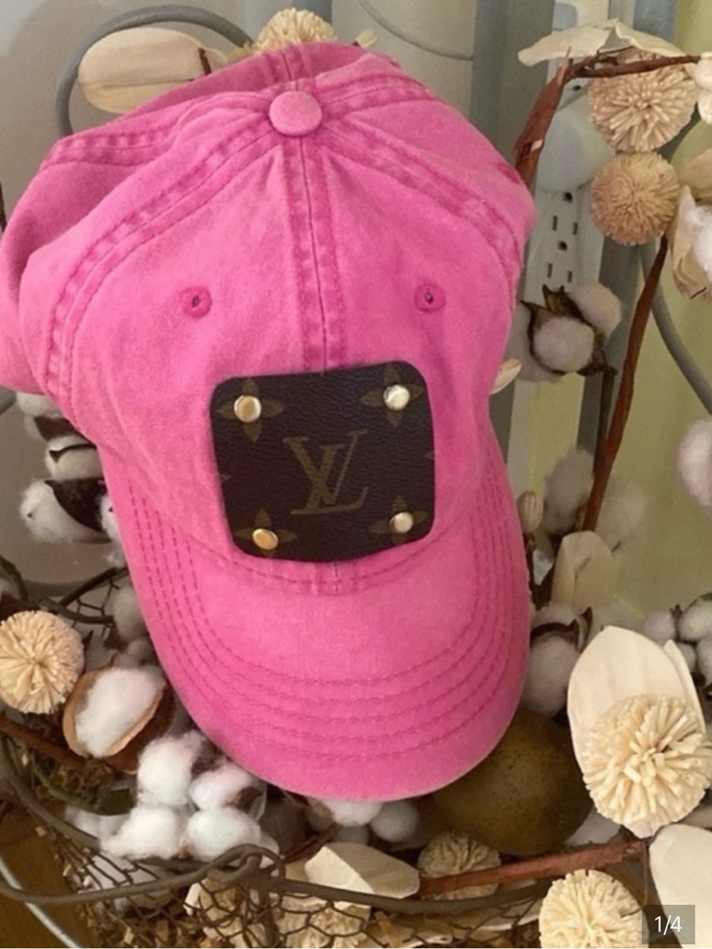 Authentic Vintage PreLoved Handmade Pink Baseball Cap